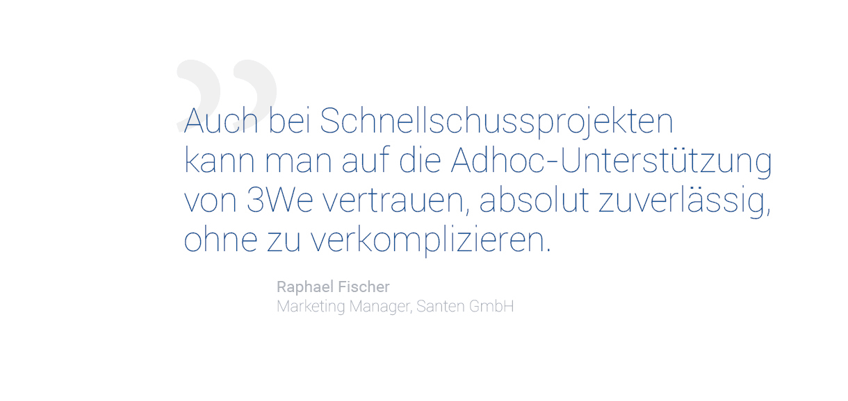 Kundenstimme Raphael Fischer, Santen GmbH